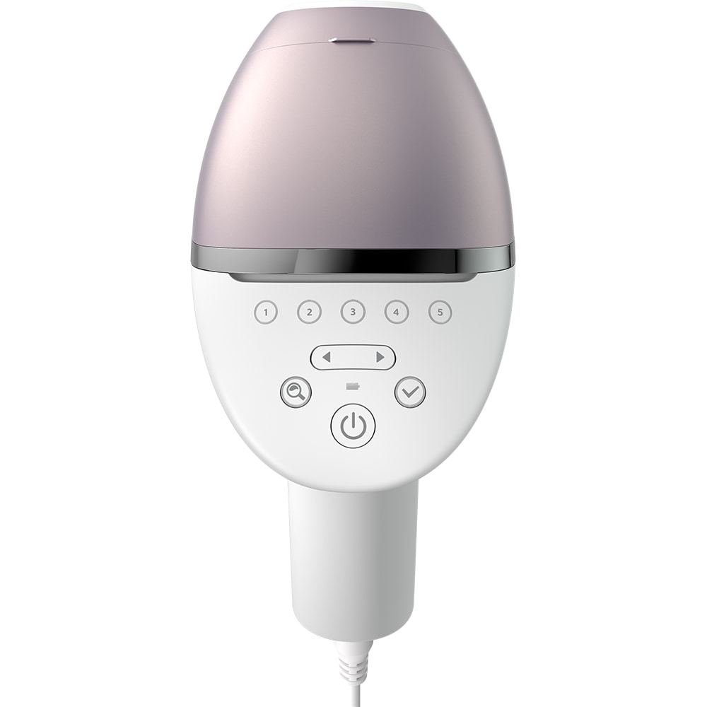 Epilator IPL PHILIPS Lumea Seria 8000 BRI949/00, 450.000 de impulsuri, 4 accesorii + trimmer, retea, SenseIQ, argintiu