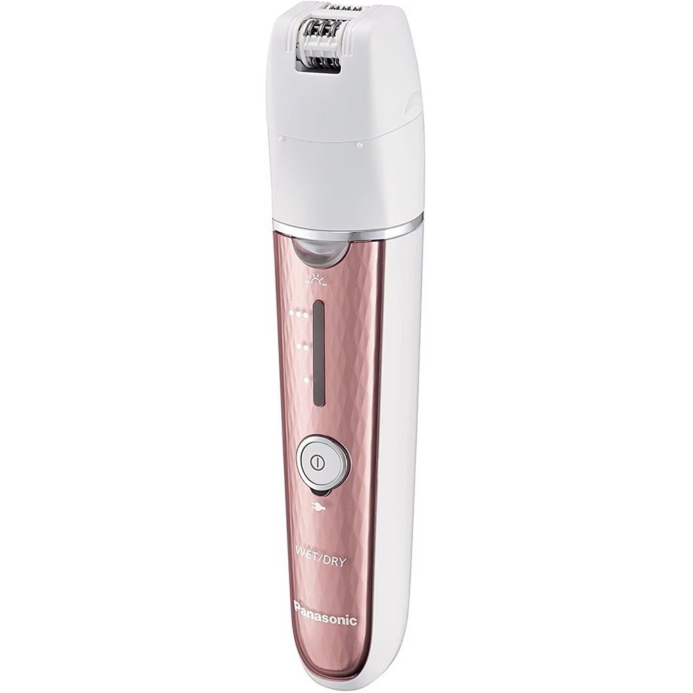 Epilator PANASONIC ES-EL8A-P503, 60 pensete, 3 viteze, 7 accesorii, accumulator, alb-roz