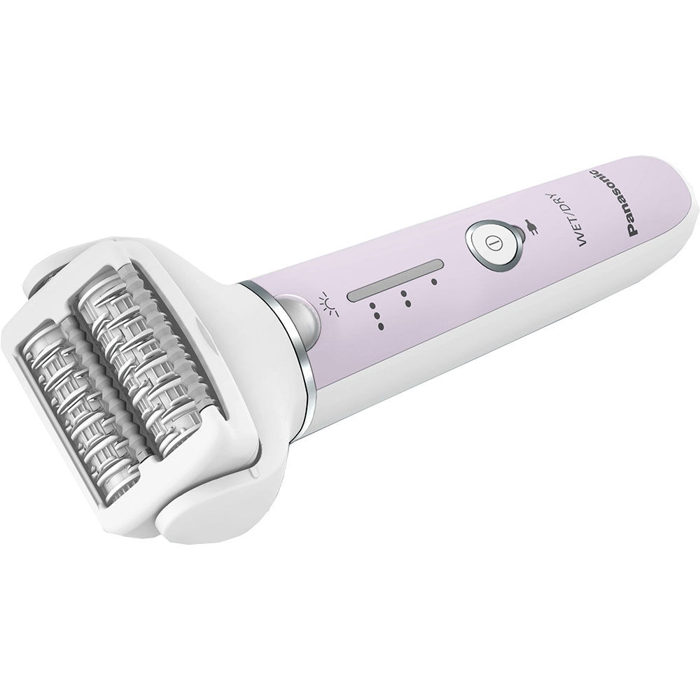 Epilator PANASONIC ES-EY30A-V503, 60 pensete, 3 viteze, 3 accesorii, Wet&Dry, acumulator, mov