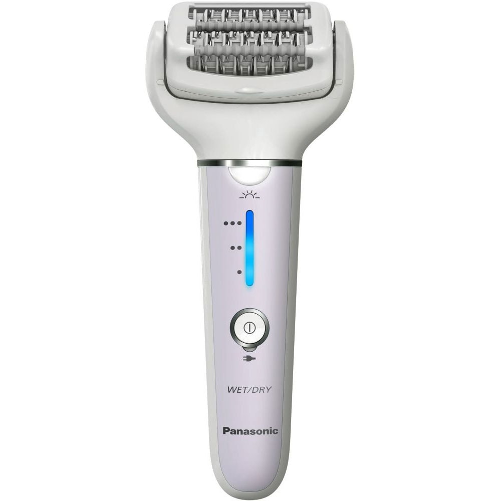 Epilator PANASONIC ES-EY30A-V503, 60 pensete, 3 viteze, 3 accesorii, Wet&Dry, acumulator, mov