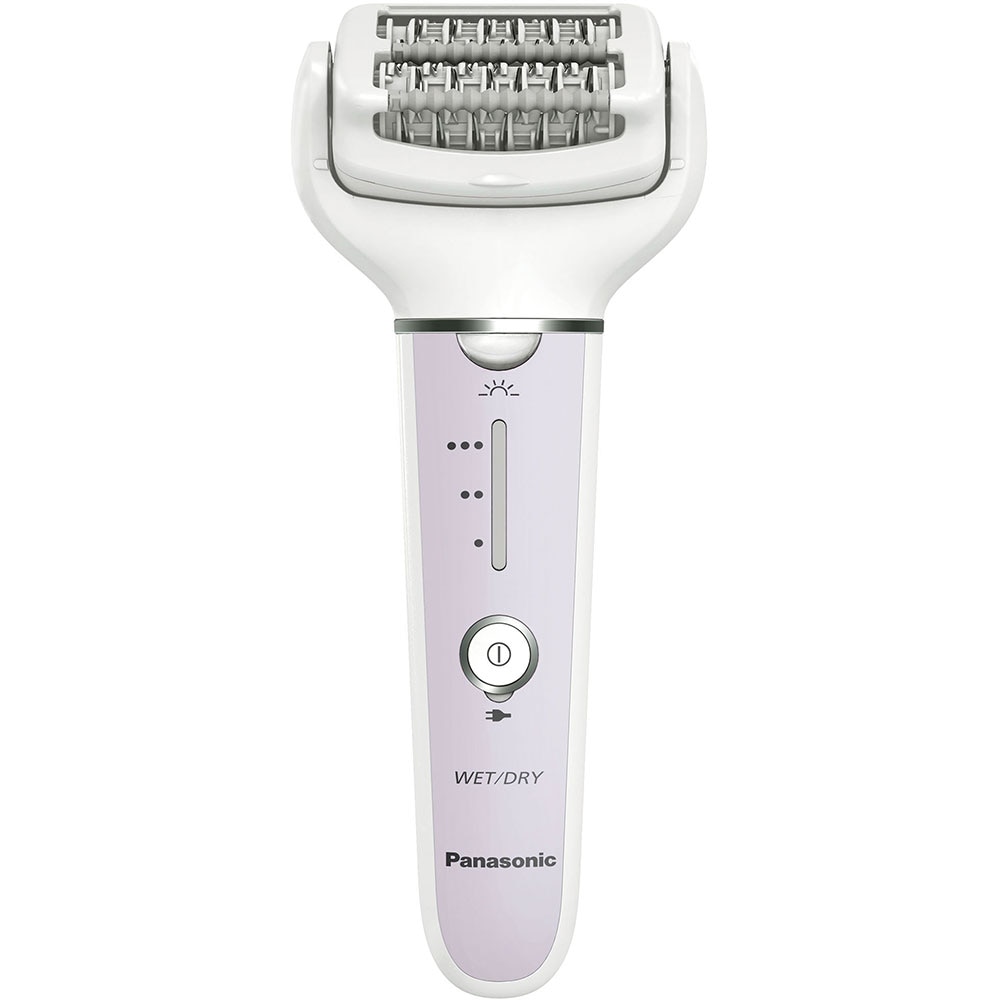 Epilator PANASONIC ES-EY30A-V503, 60 pensete, 3 viteze, 3 accesorii, Wet&Dry, acumulator, mov