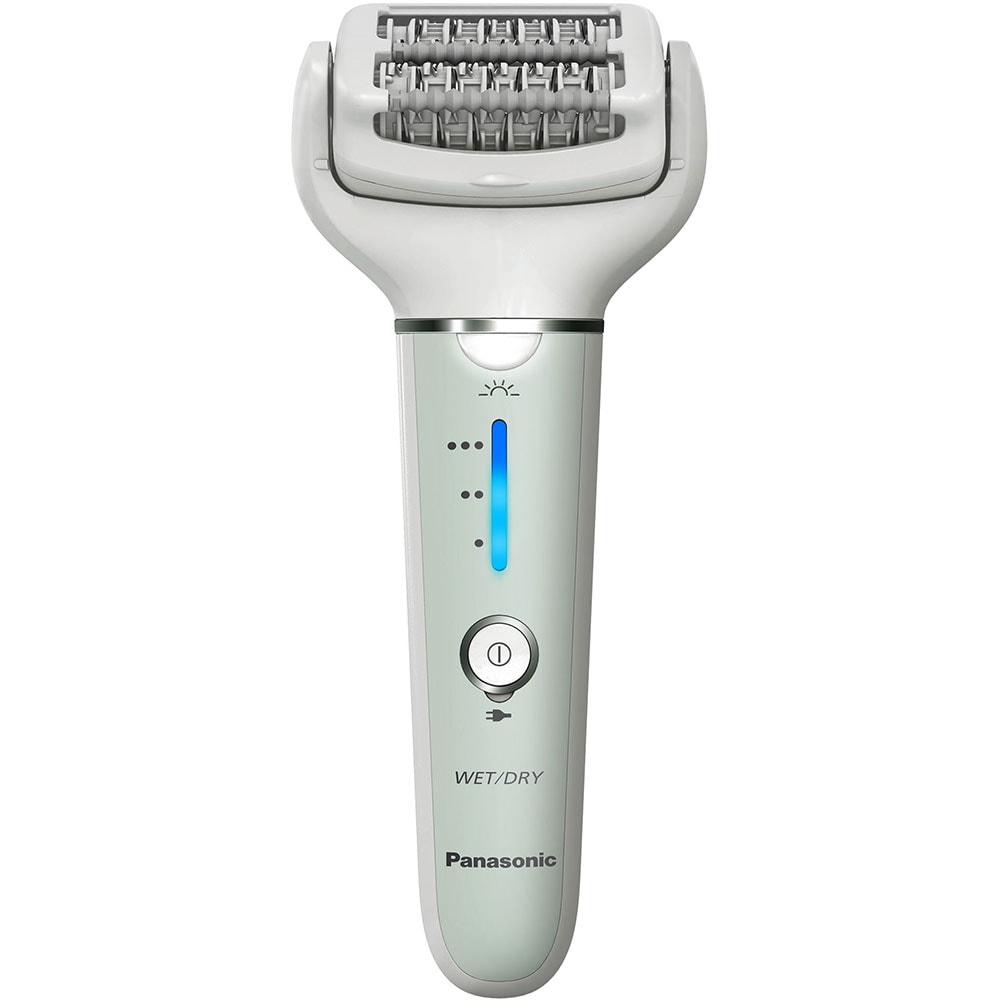 Epilator PANASONIC ES-EY70A-G503, 60 pensete, 3 viteze, 5 accesorii, Wet&Dry, acumulator, verde