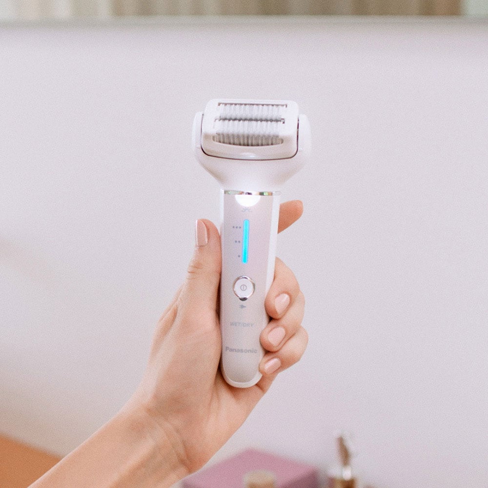 Epilator PANASONIC ES-EY80-P503, 60 pensete, 3 viteze, 5 accesorii, Wet&Dry, acumulator, roz