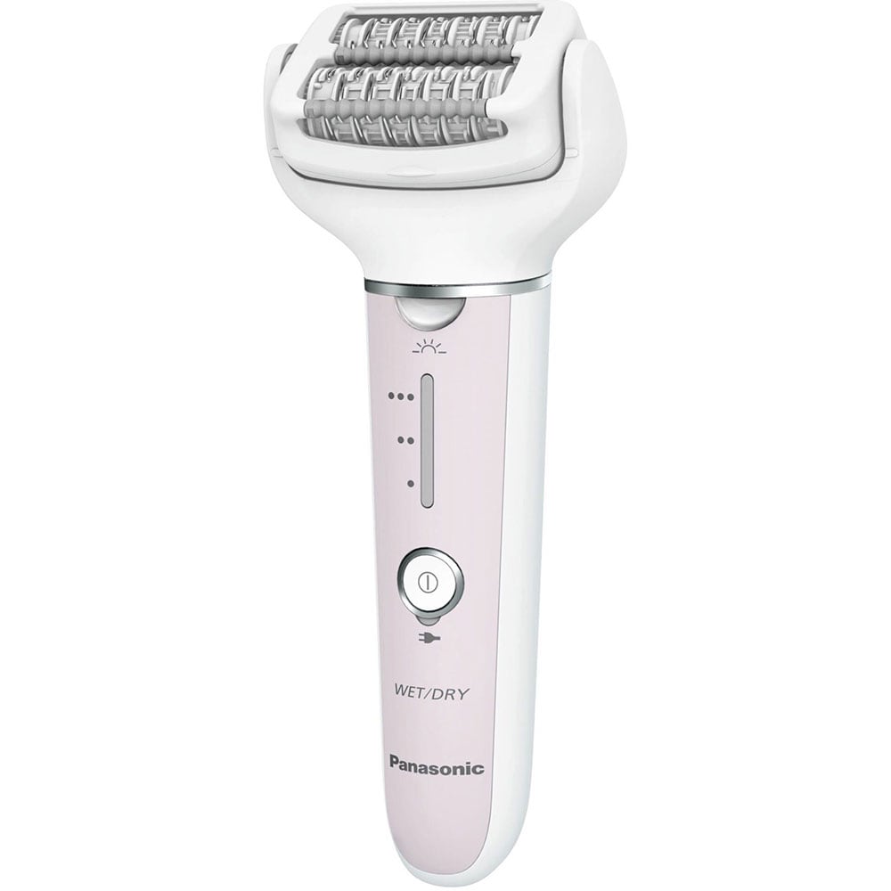 Epilator PANASONIC ES-EY80-P503, 60 pensete, 3 viteze, 5 accesorii, Wet&Dry, acumulator, roz