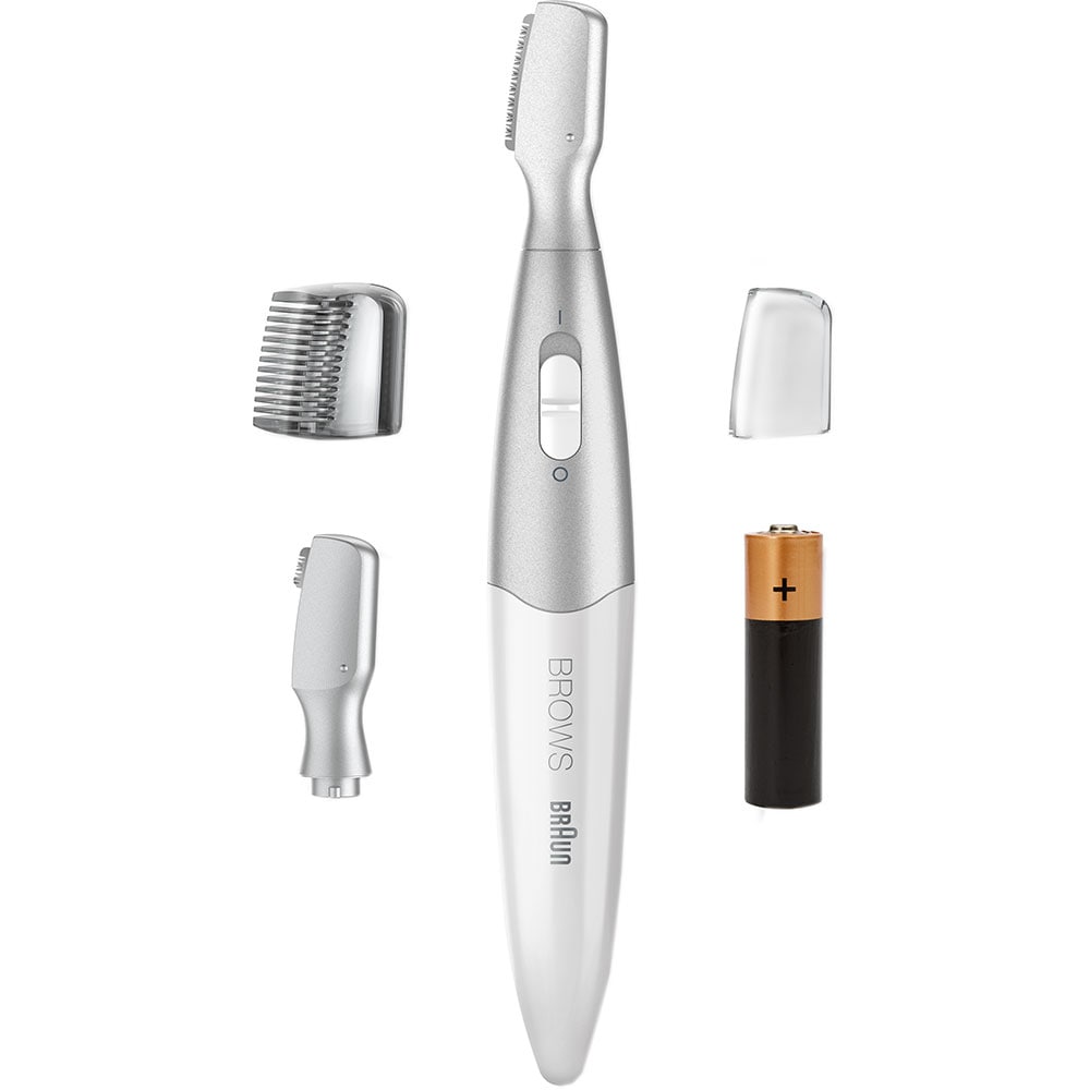 Trimmer BRAUN FG1106, baterie, alb-argintiu