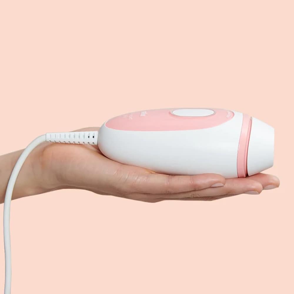 Epilator IPL BRAUN Silk-expert Mini PL1000, 300.000 impulsuri, SensoAdapt, retea, alb-roz