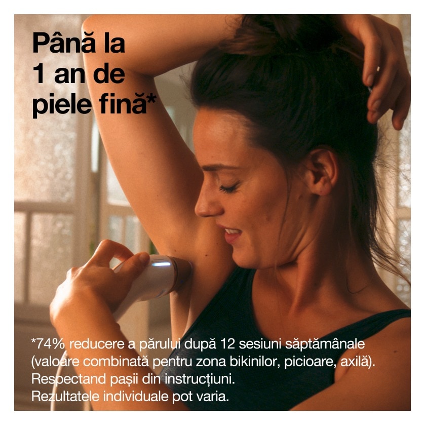 Epilator IPL BRAUN Silk-expert PRO 5 PL5154 Skin Pro 2.0, 400.000 impulsuri, 2 capete, SensoAdapt, retea, alb-auriu
