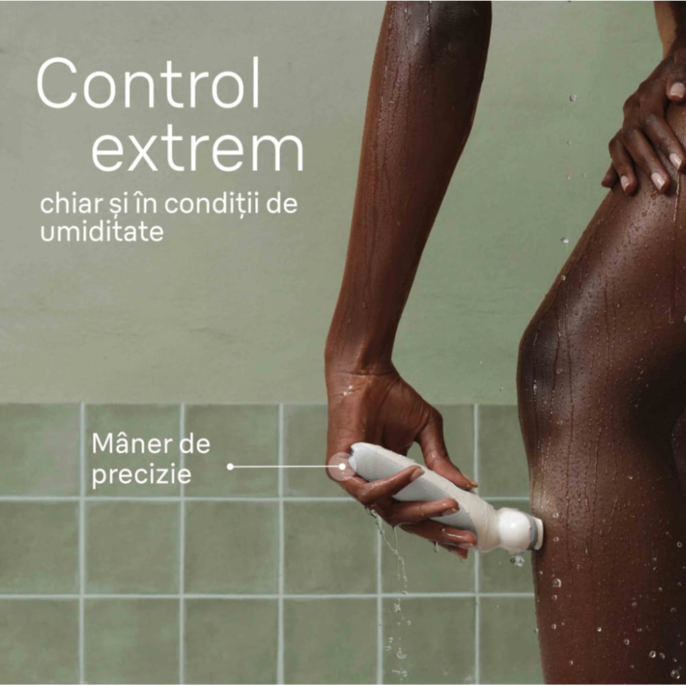 Epilator BRAUN Silk-epil 9 SES9-341, 40 pensete, 2 viteze, 5 accesorii, SmartLight, MicroGrip, Wet&Dry, acumulator, alb-argintiu