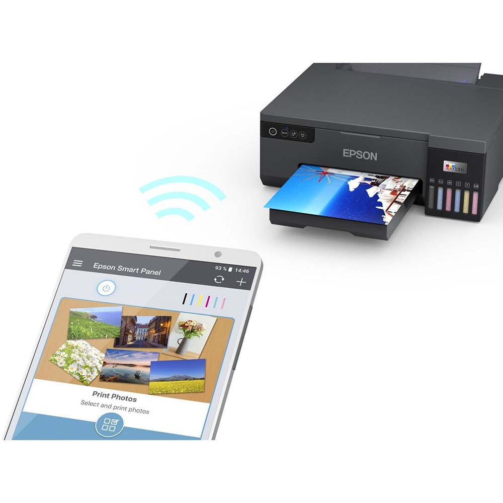 Imprimanta inkjet color EPSON EcoTank L8050 CISS, A4, Wi-Fi