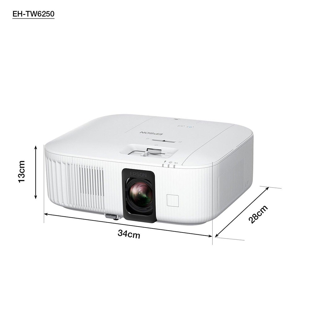 Videoproiector EPSON EH-TW6250, 4K PRO-UHD 2160p, 2800 Lumeni, Wi-Fi, alb