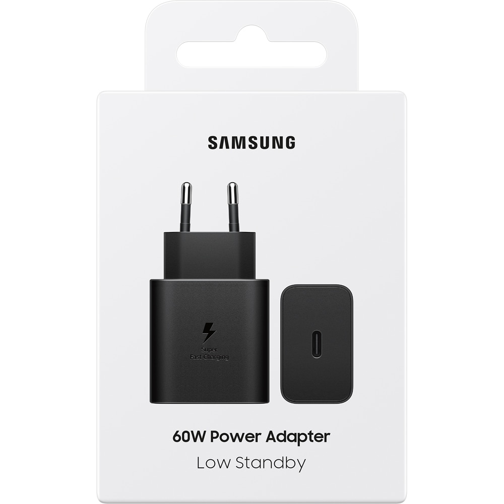 Incarcator retea SAMSUNG EP-T6010NBEGWW, 1x USB-C Power Delivery 60W, negru 