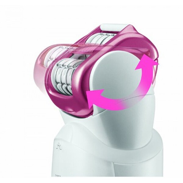 Epilator PANASONIC ES-ED92RP503, 48 pensete, 2 viteze, 6 accesorii, acumulator, alb-roz