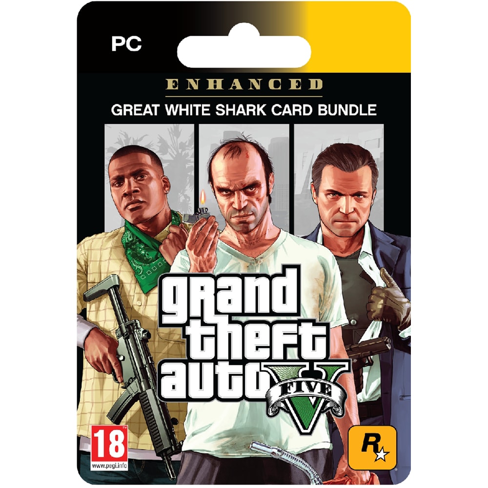 GTA V Enhanced Edition & Great White Shark Card Bundle PC