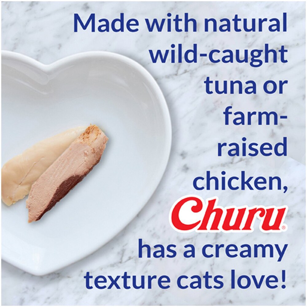 Recompense pentru pisici INABA Churu Hairball Control, Ton si Pui, 20 x 14 g