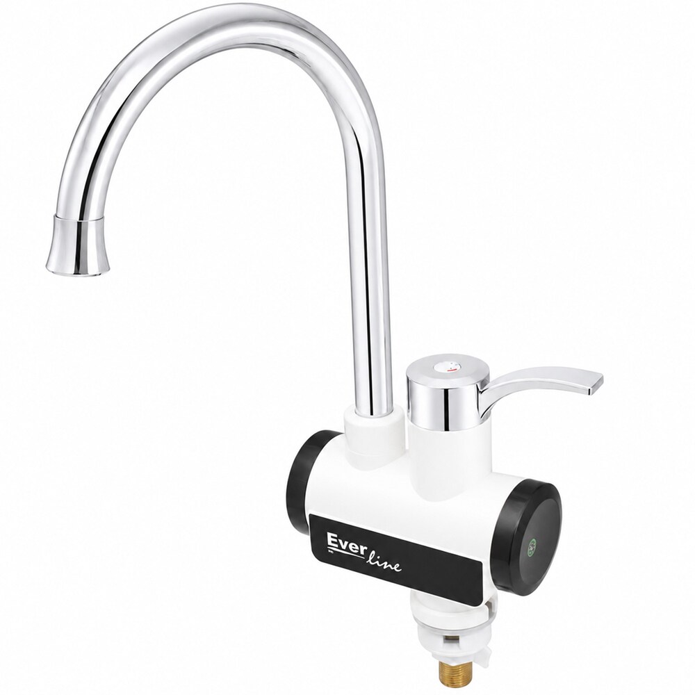 Robinet electric insstant apa calda EverLine, 3000W, afisaj Led, argintiu-alb