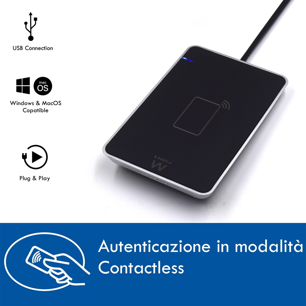 Cititor carti identitate EWENT EW1053, USB 2.0, NFC