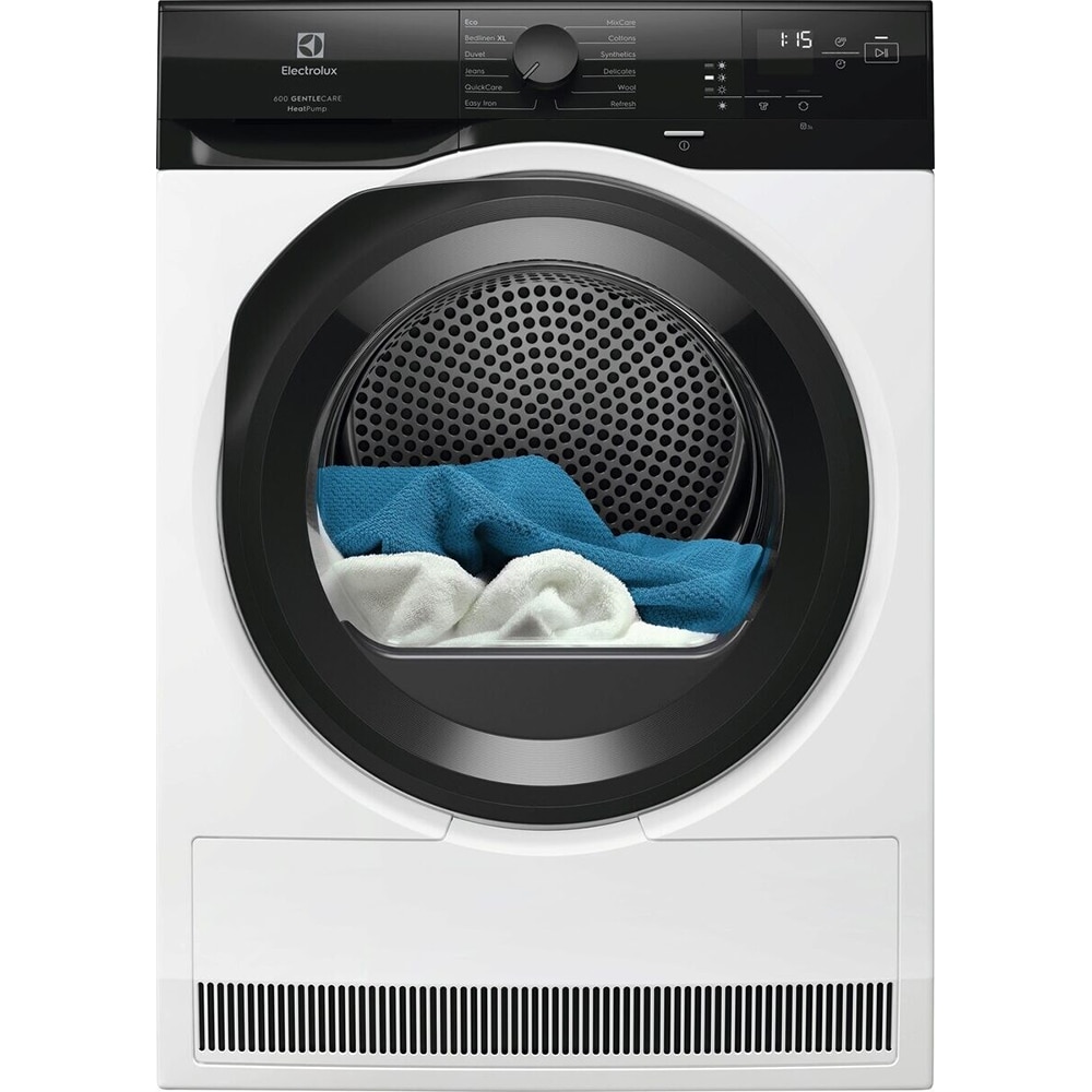 Uscator de rufe ELECTROLUX GentleCare 600 EW6D98BEE, Pompa de caldura, 8 kg, 12 programe, Clasa D, alb