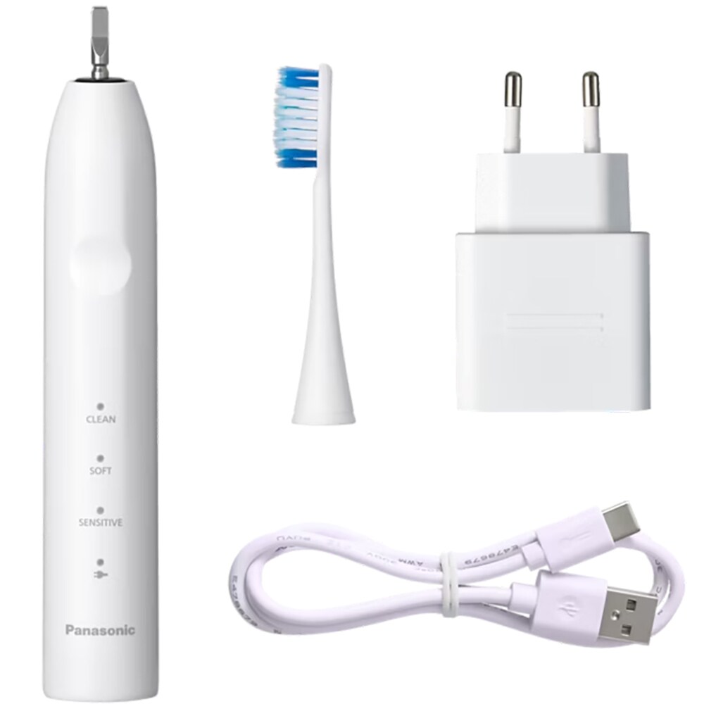 Periuta de dinti electrica PANASONIC EW-DCA3-W503, 37.000 miscari/min, 3 programe, 1 capat, alb