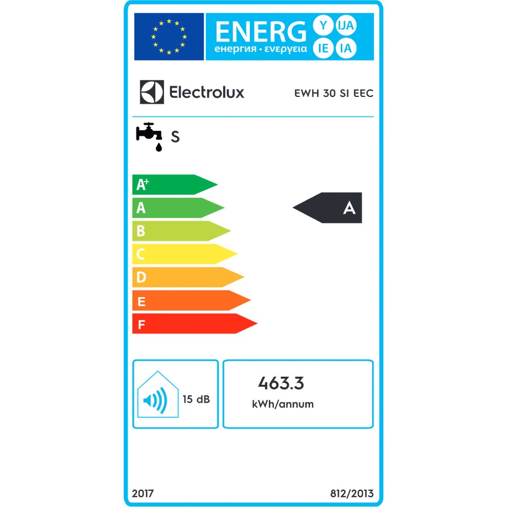 Boiler electric ELECTROLUX EWH 30 SI EEC, Wi-Fi, 30l, 2000W, alb