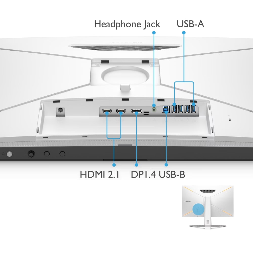 Monitor LED IPS BENQ EX3210U, 32", 4K, 144Hz, HDR10, AMD FreeSync Premium Pro, boxe, alb
