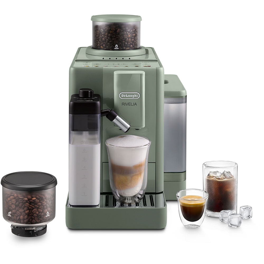 Espressor automat DELONGHI Rivelia Start EXAM420.55.GR, 1.4l, 1450W, 15 bar, verde