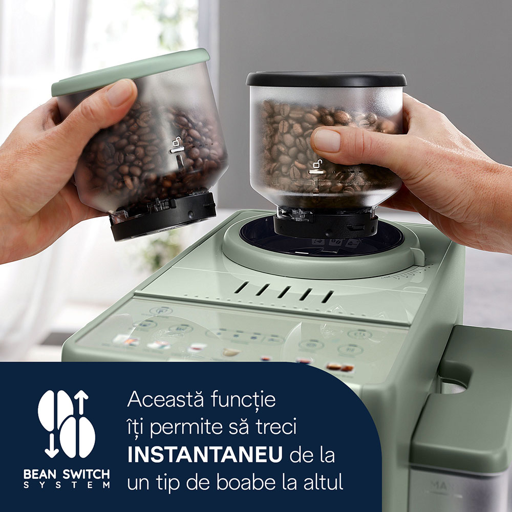 Espressor automat DELONGHI Rivelia Start EXAM420.55.GR, 1.4l, 1450W, 15 bar, verde
