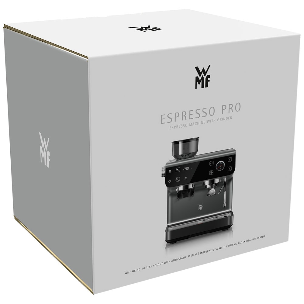 Espressor manual WMF Espresso Pro 412390011, 2.6l, 15 bar, gri inchis