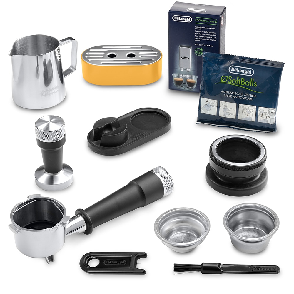 Espressor manual DELONGHI La Specialista Arte EC9155.YE, 1.5l, 1300W, 15 bar, functia Active Temperature Control, galben-argintiu