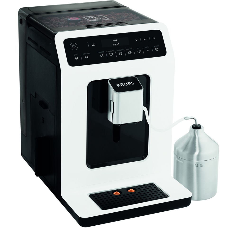 Espressor automat KRUPS Evidence EA891110, 2.3l, 1450W, 15 bar, alb-negru
