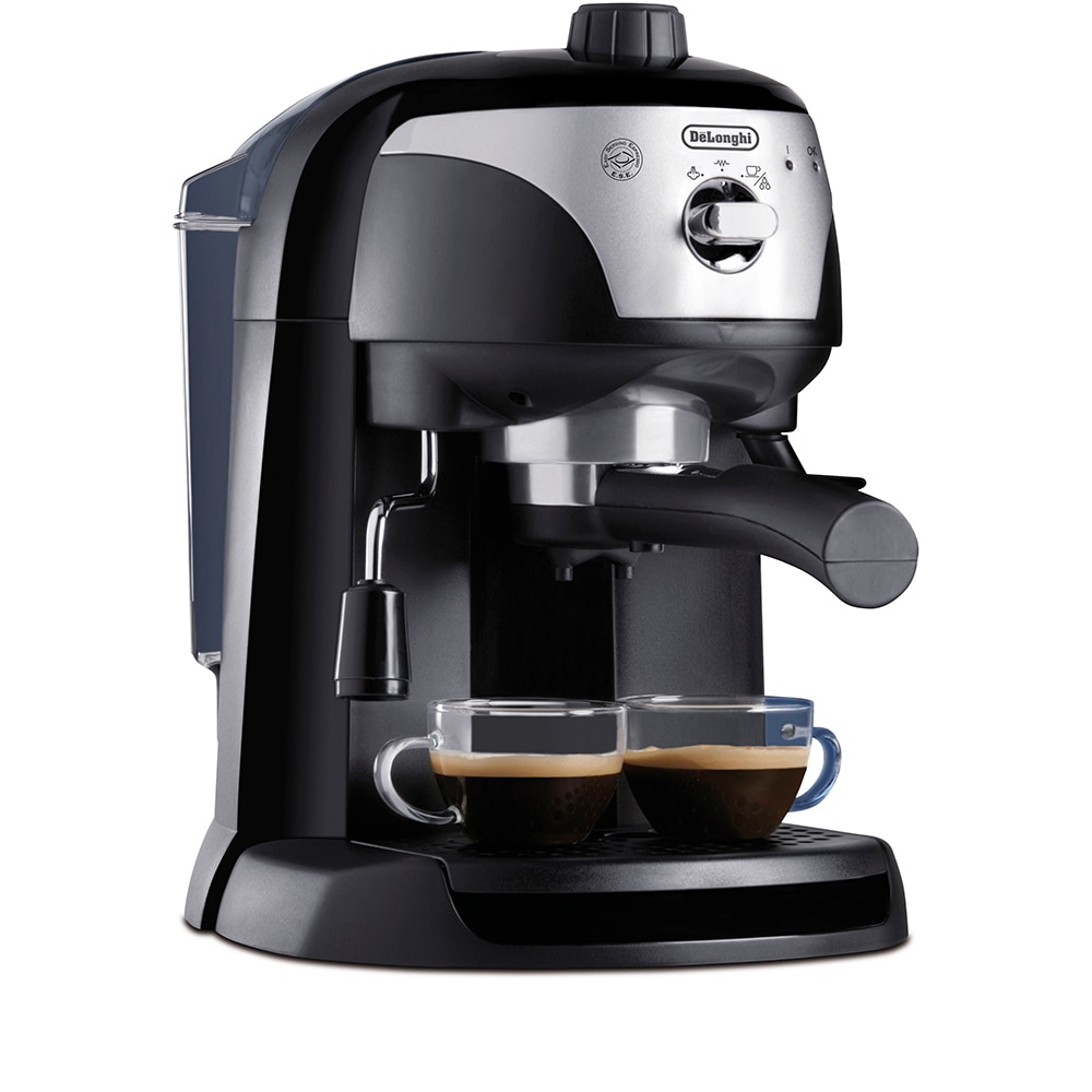 Espressor manual DELONGHI EC221.B, 1l, 1100W, 15 bar, sistem Cappuccino, negru-argintiu