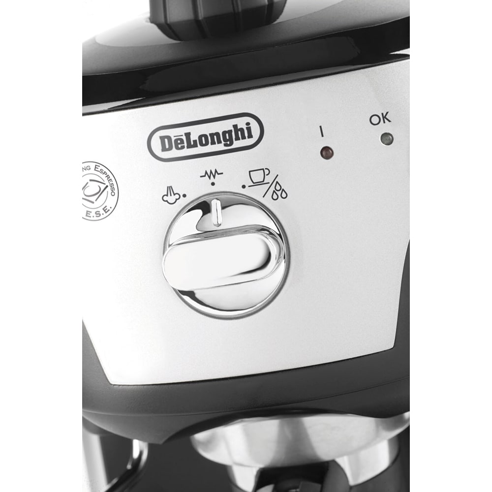 Espressor manual DELONGHI EC221.B, 1l, 1100W, 15 bar, sistem Cappuccino, negru-argintiu