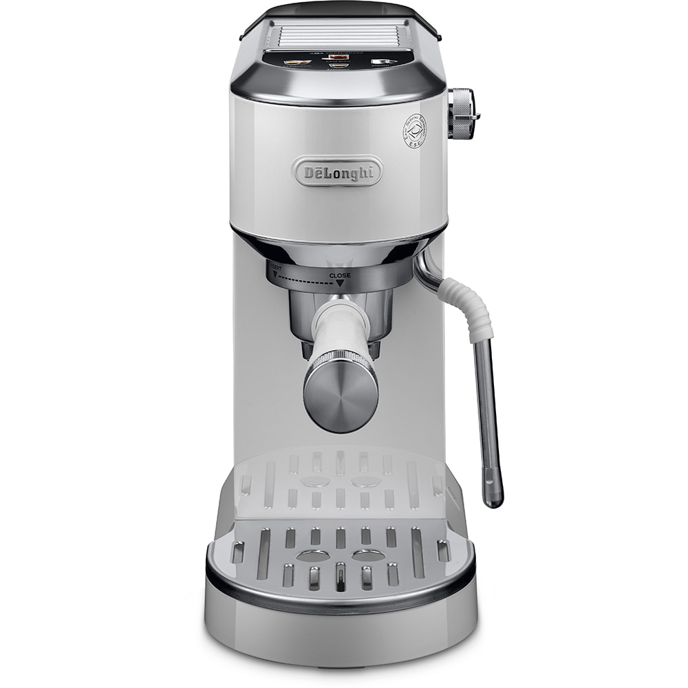 Espressor manual DELONGHI Dedica Duo EC890.WI, 1.1l, 1450W, 15 bar, sistem Cappuccino, alb-argintiu