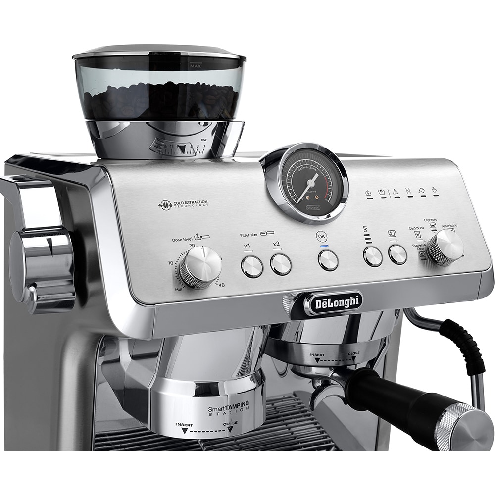 Espressor manual DELONGHI La Specialista Opera EC9555.M, 2l, 1550W, 19 bar, Tehnologia Cold Extraction, argintiu