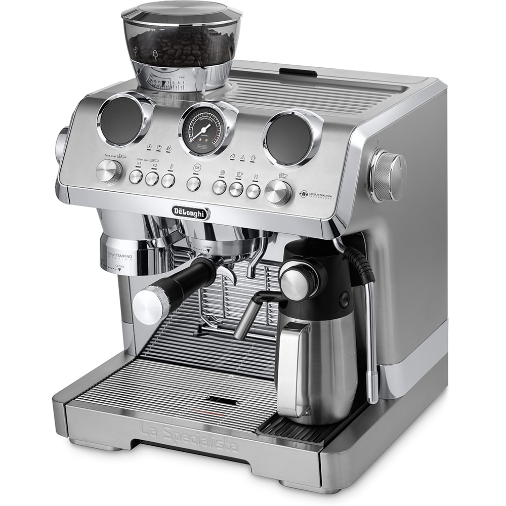 Espressor manual DELONGHI La Specialista Maestro EC9885.M, 2.5l, 1600W, 19 bar, Tehnologia Cold Extraction, argintiu