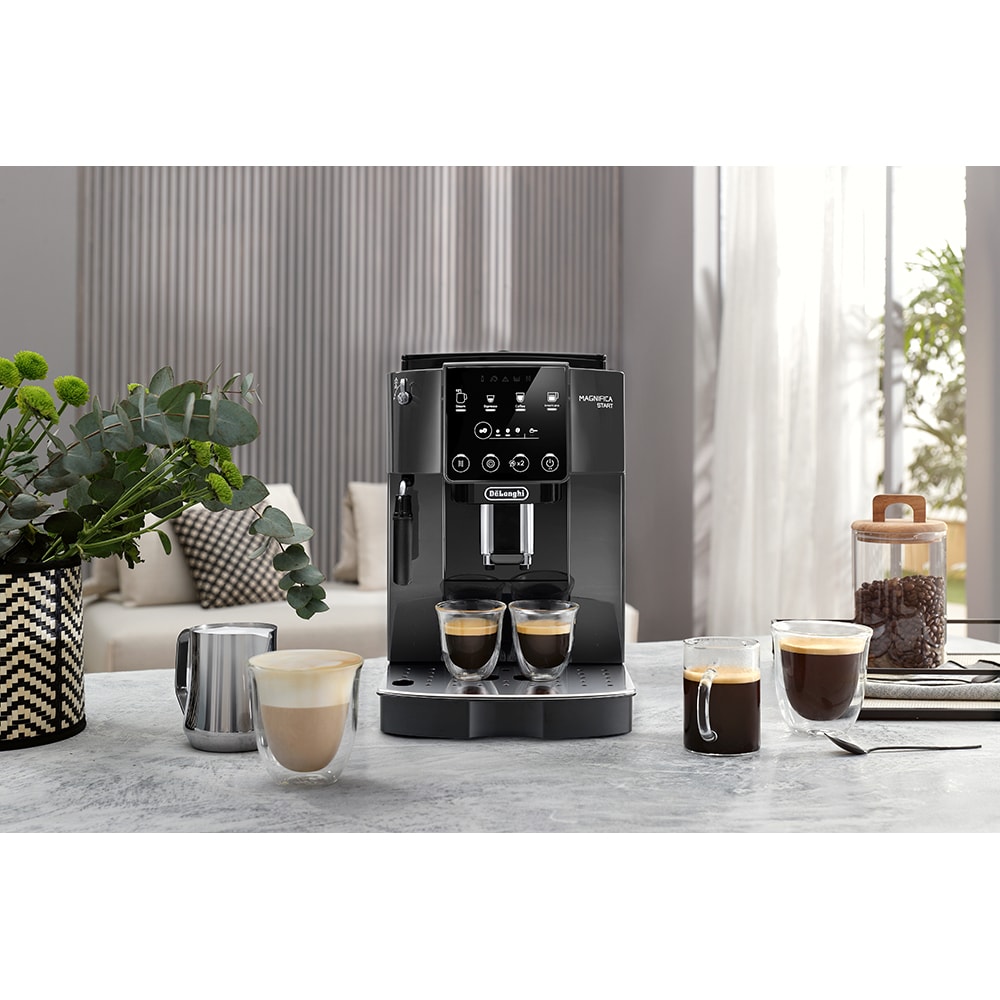 Espressor automat DELONGHI Magnifica Start ECAM 220.22.GB, 1.8l, 1450W, 15 bar, gri inchis-negru