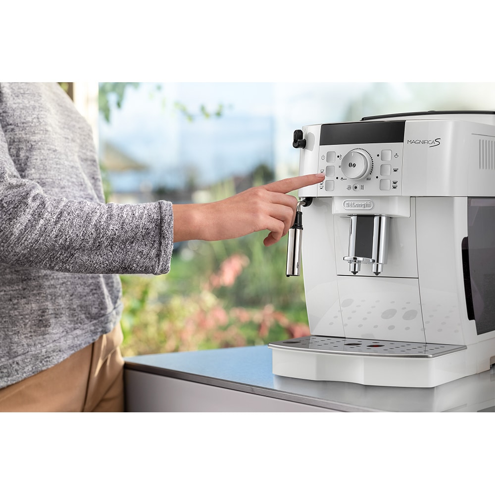 Espressor automat DELONGHI Magnifica S ECAM 22.110.W, 1.8l, 1500W, 15 bar, 5 tipuri de bauturi, alb