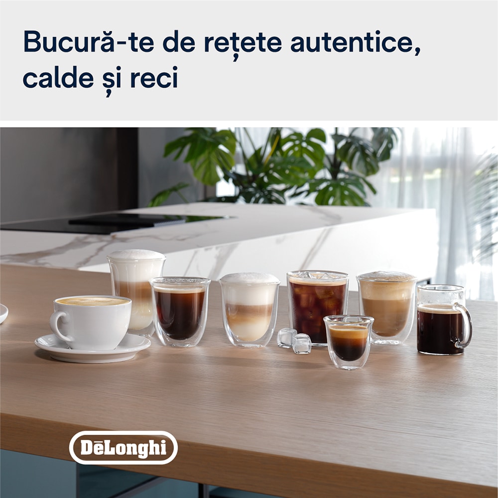 Espressor automat DELONGHI Magnifica Plus ECAM320.60.W, 1.9l, 1450W, 15 bar, alb-negru
