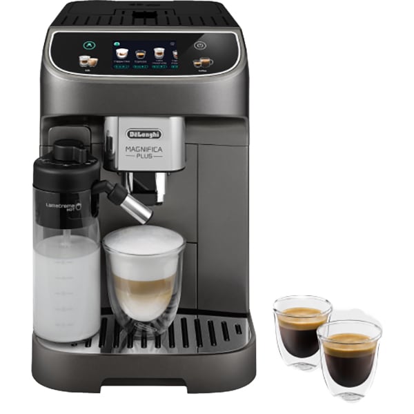Espressor automat DELONGHI Magnifica Plus ECAM320.70.TB, 1.9l, 1450W, 15 bar, gri inchis-negru