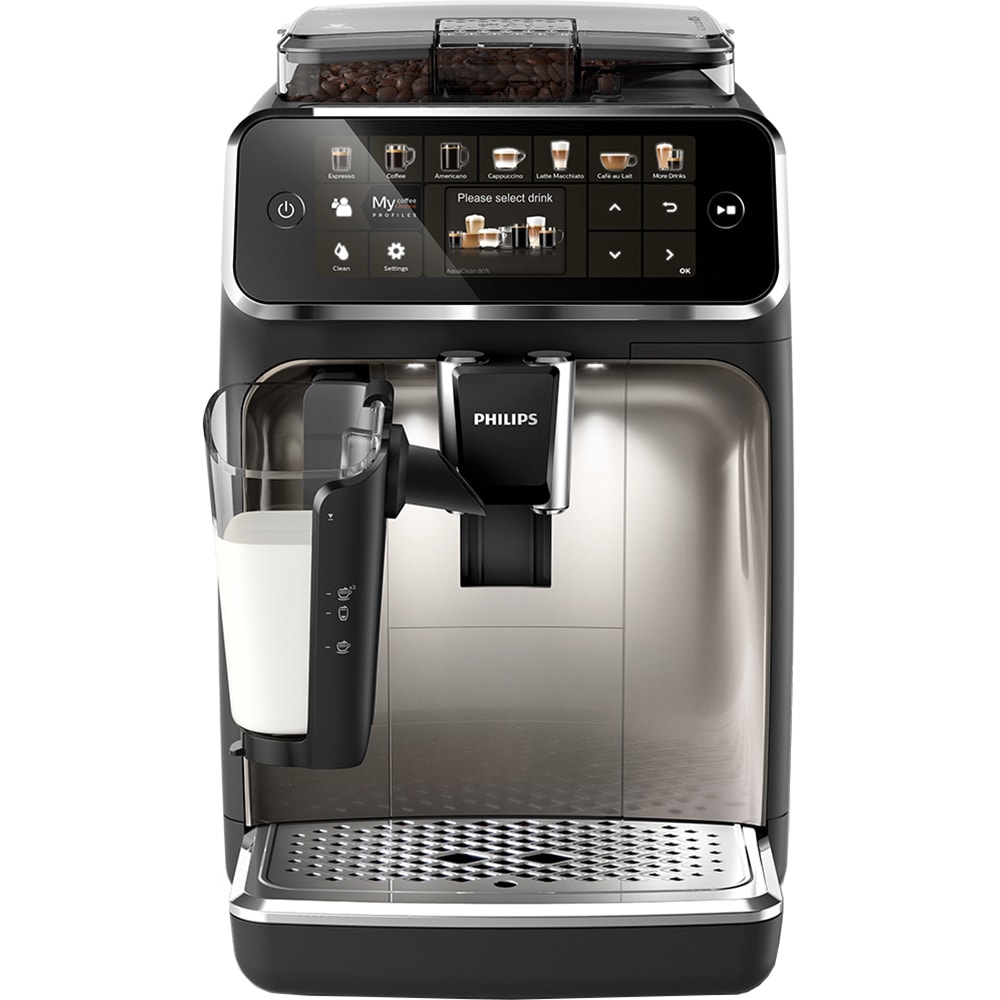 Espressor automat Philips LatteGo Seria 5400 EP5447/90, 1.8l, 1500W, 15 bar, negru-argintiu