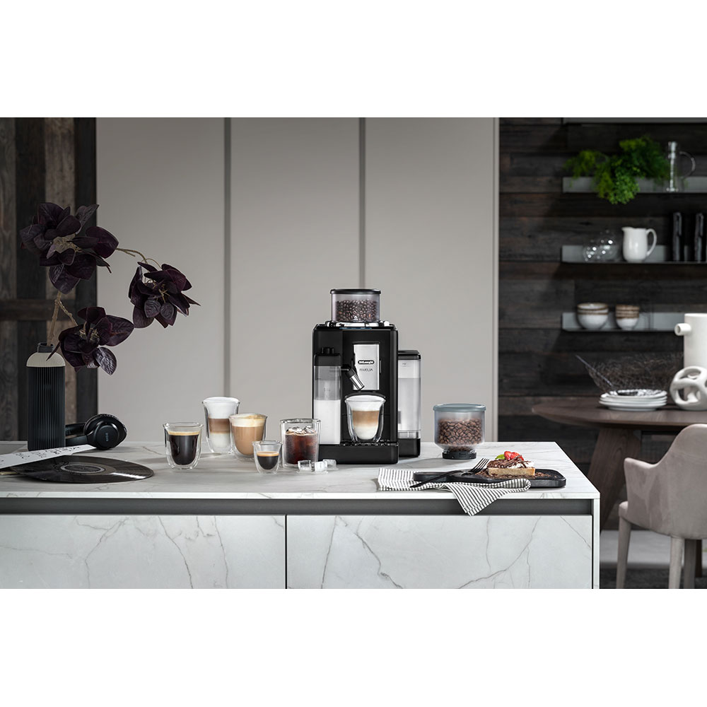 Espressor automat DELONGHI Rivelia EXAM440.55.B, 1.4l, 1450W, 19 bar, negru