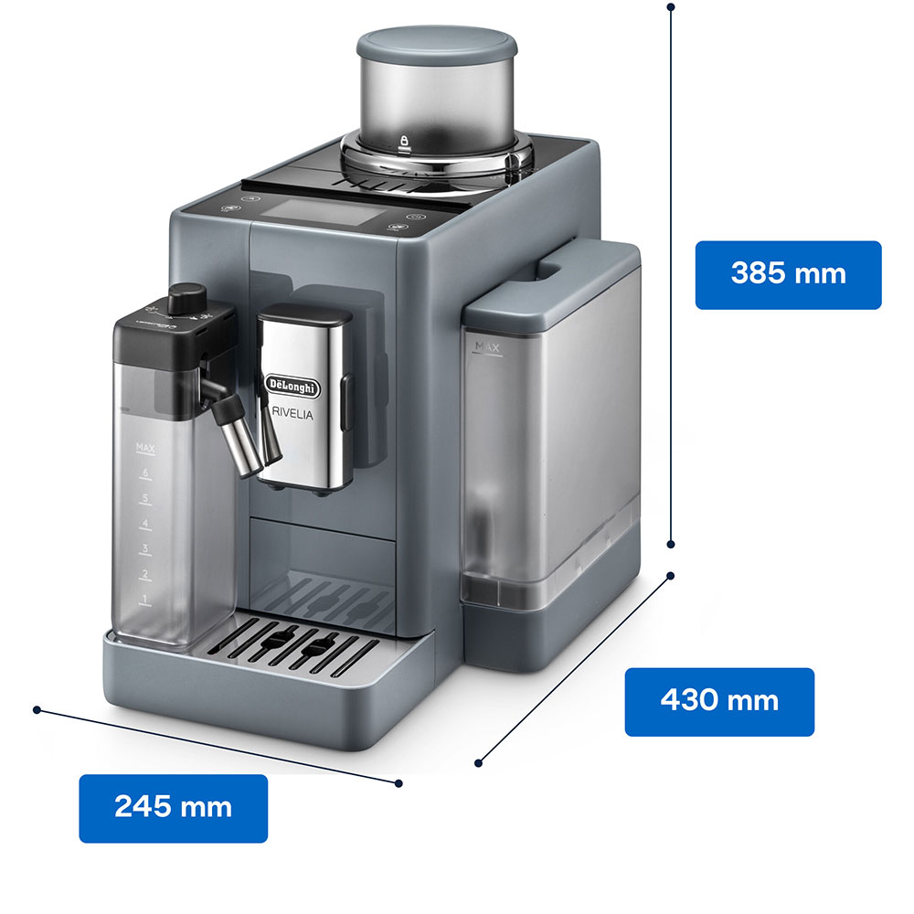 Espressor automat DELONGHI Rivelia EXAM440.55.G, 1.4l, 1450W, 19 bar, gri-negru