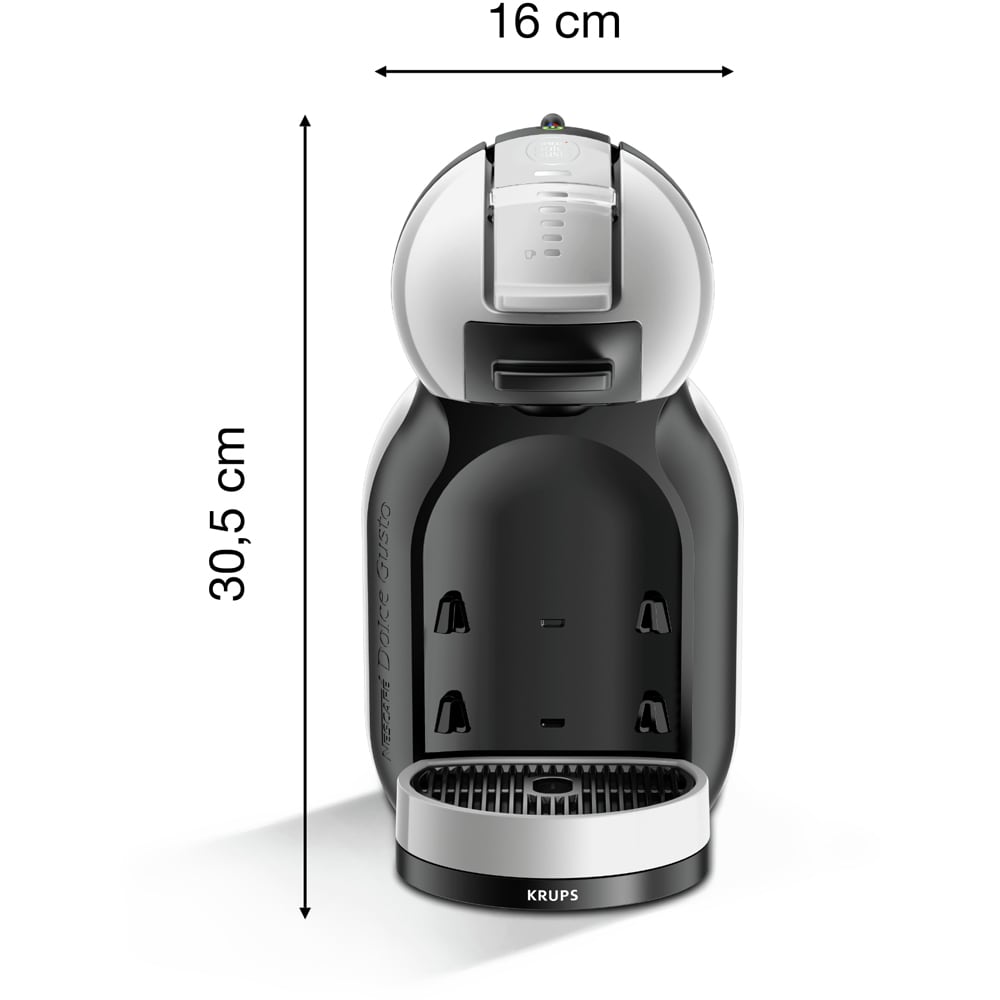 Espressor cu capsule KRUPS Dolce Gusto Mini Me KP123B10, 0.8l, 1500W, 15 bar, gri-negru