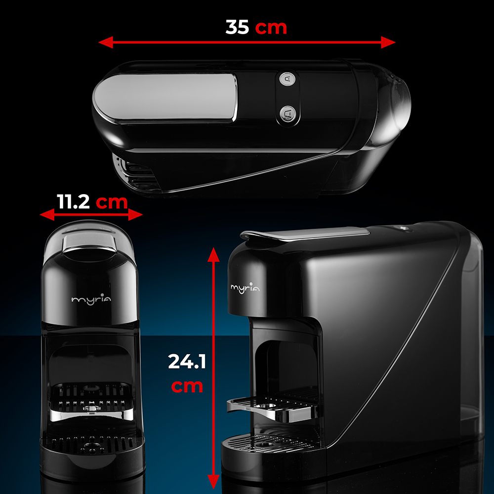 Espressor capsule MYRIA Echipa Nationala de Fotbal MY4497FRF, 0.9l, 1400W, 20 bar, negru-argintiu