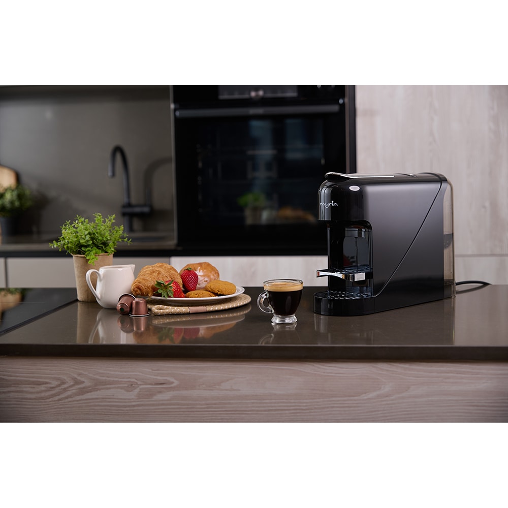 Espressor capsule MYRIA Echipa Nationala de Fotbal MY4497FRF, 0.9l, 1400W, 20 bar, negru-argintiu