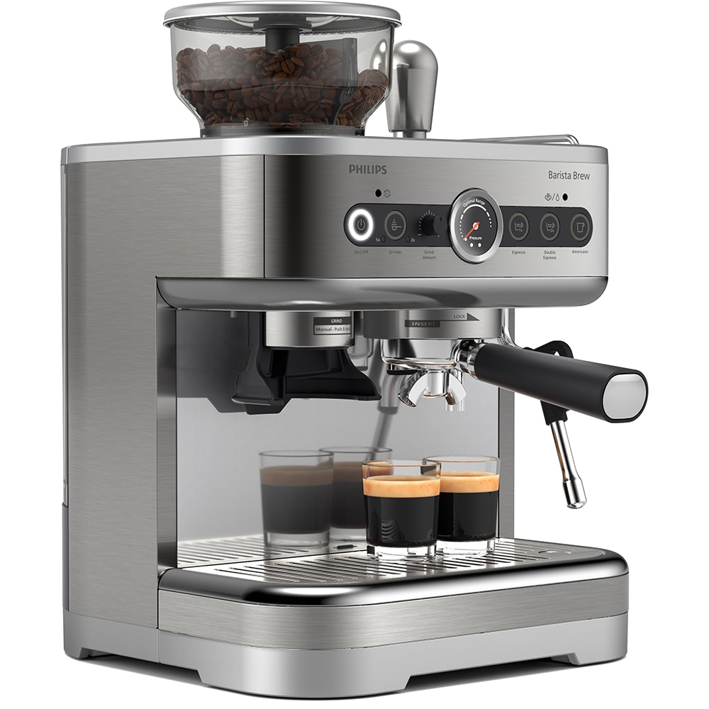 Espressor semi-automat PHILIPS Barista Brew PSA3228/01, 2.3l, 1350W, 15 bar, negru-argintiu