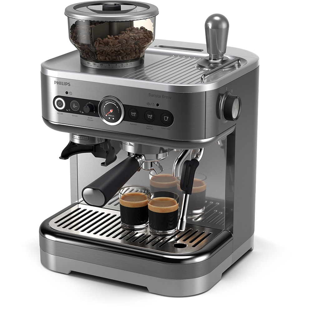 Espressor semi-automat PHILIPS Barista Brew PSA3228/01, 2.3l, 1350W, 15 bar, negru-argintiu