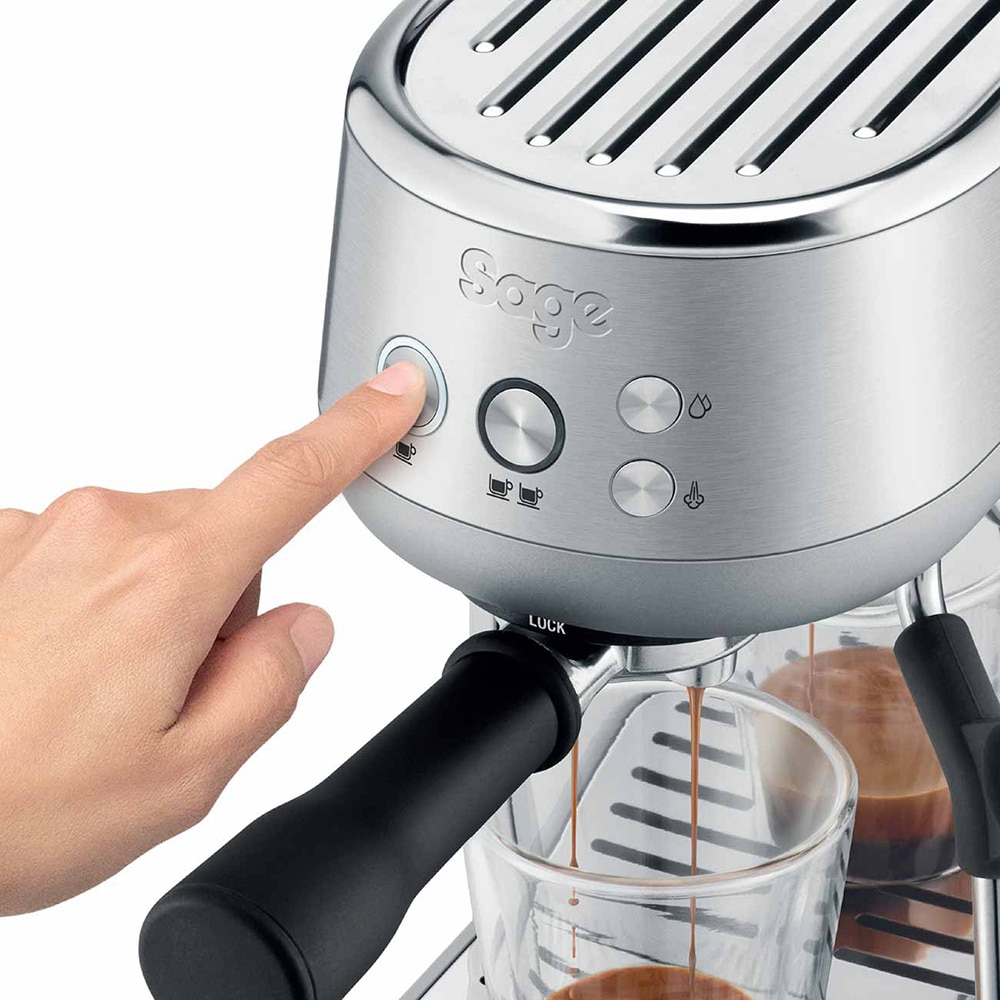 Espressor manual SAGE Bambino SES450, 1.4l, 1600W, 15 bar, argintiu-negru