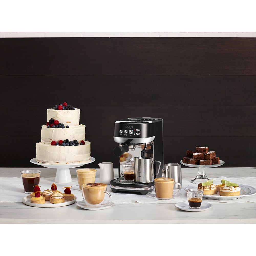 Espressor manual SAGE Bambino Plus SES500BTR, 1.9l, 1600W, 15 bar, sistem termic Thermojet, negru-argintiu