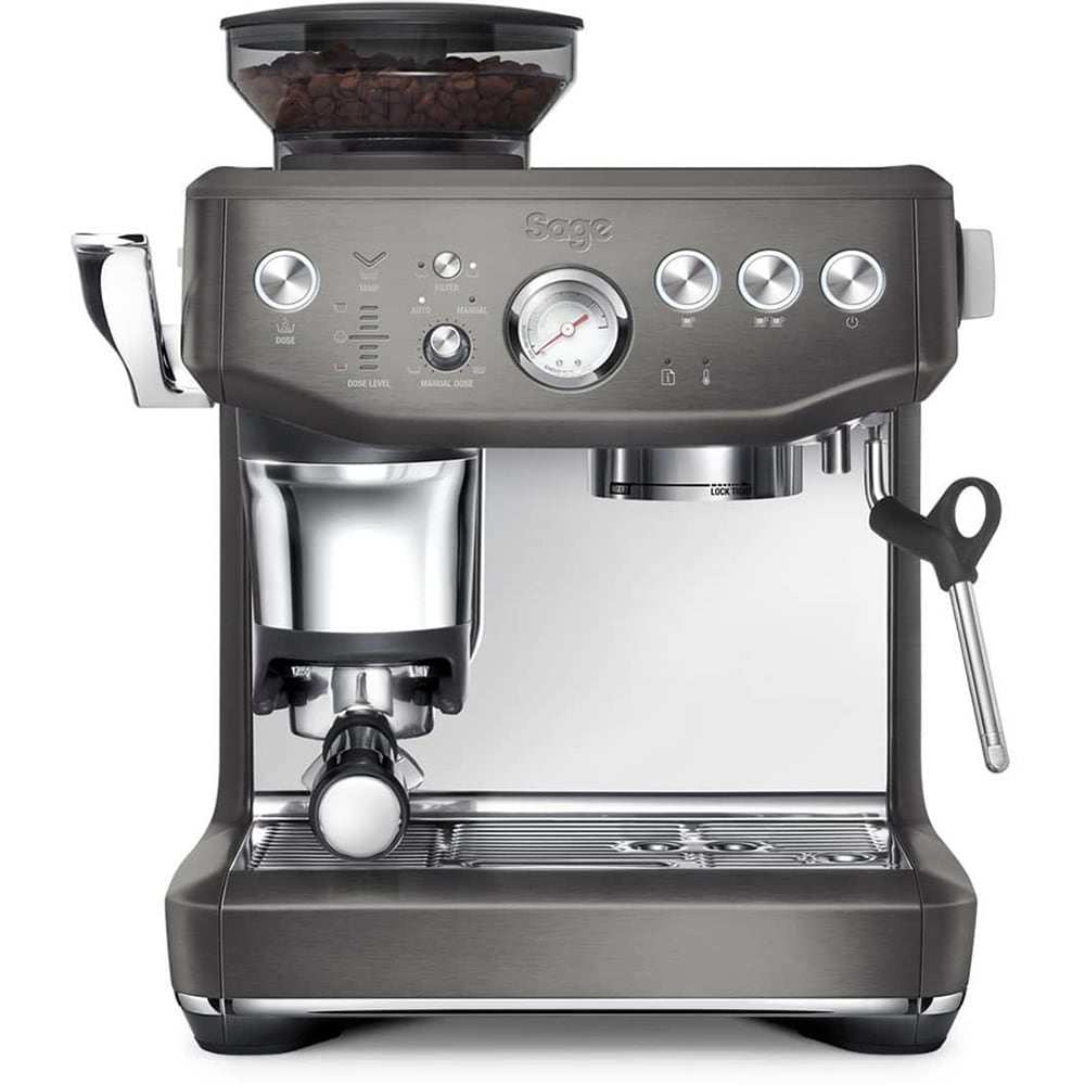 Espressor manual SAGE Barista Impress SES876BST, 2l, 1850W, 15 bar, sistem termic Thermocoil, gri inchis-negru