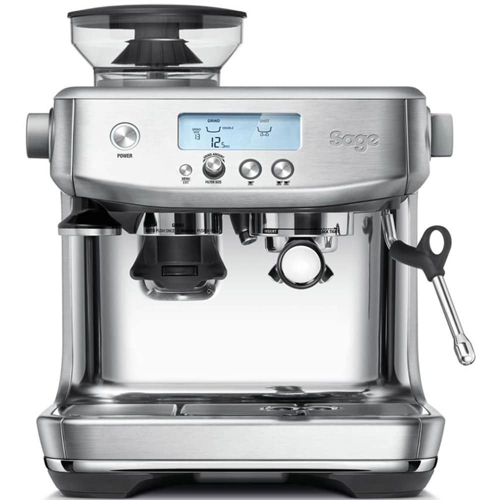 Espressor manual SAGE Barista Pro SES878BSS, 1.9l, 1680W, 15 bar, sistem termic ThermoJet, argintiu